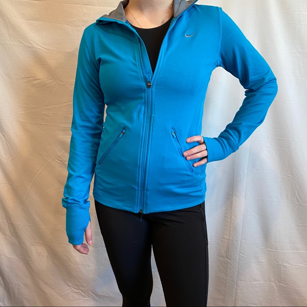 Blue Nike Dri Fit Jacket! size small!